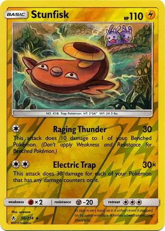 Unbroken Bonds Stunfisk #56/214 reverse holo